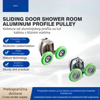 Set valjaka za klizna vrata tuš kabine, za zakrivljene staklene pregrade, 8 komada (4 gornja, 4 donja)