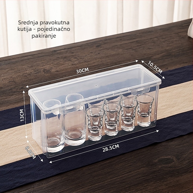 Kutija za skladištenje čaša za vino, prozirni dijeljnik otpornik na prašinu, kapacitet 1000 ml ili više, univerzalni stil