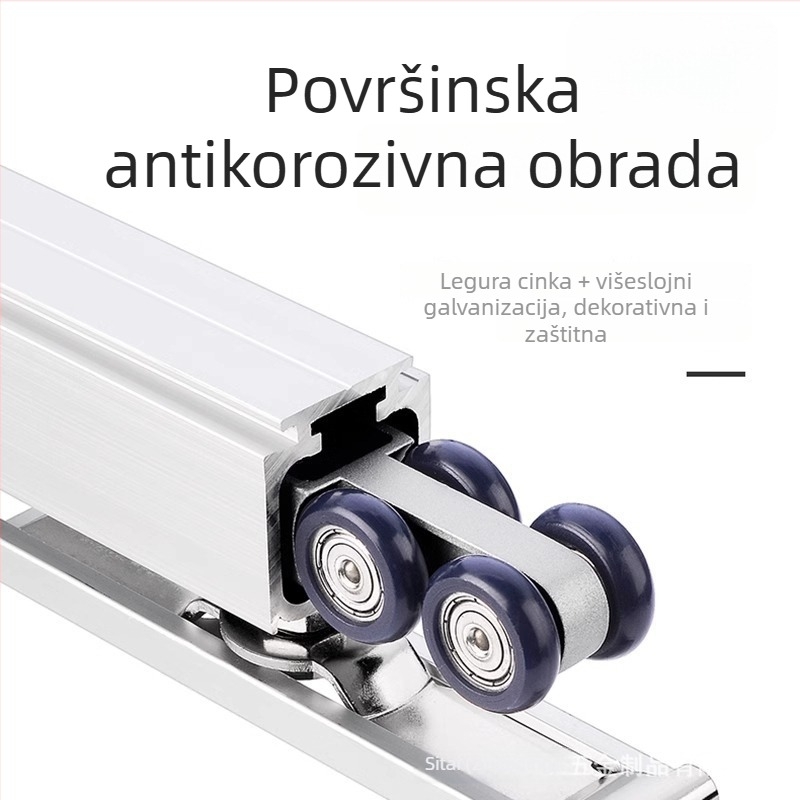 Kotač za viseća vrata za klizna vrata – cinkova legura, nosivost 80 kg, OEM logo, moderan jednostavan stil, pogodno za kuhinju, balkon i drveni ormarić