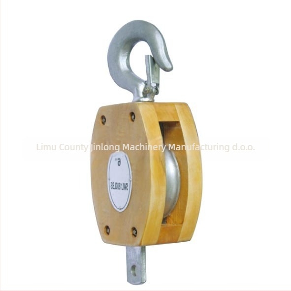 Drvena kladka u japanskom stilu, s kukom, s jednim kolom za podizanje