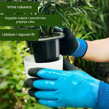 Vrtne rukavice od kravlje kože, otporne na rezanje i probijanje, vodootporne, za sadnju ruža, njegu cvijeća i plijevljenje.