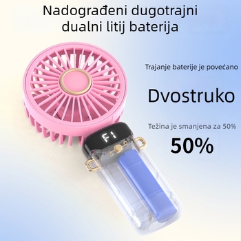 Ručni ventilator, PP materijal, tih, za studente, putovanja, ured, dom, poslovna putovanja