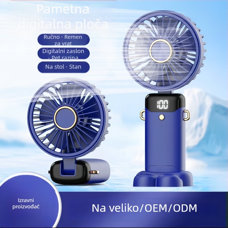 Ručni ventilator, PP materijal, tih, za studente, putovanja, ured, dom, poslovna putovanja