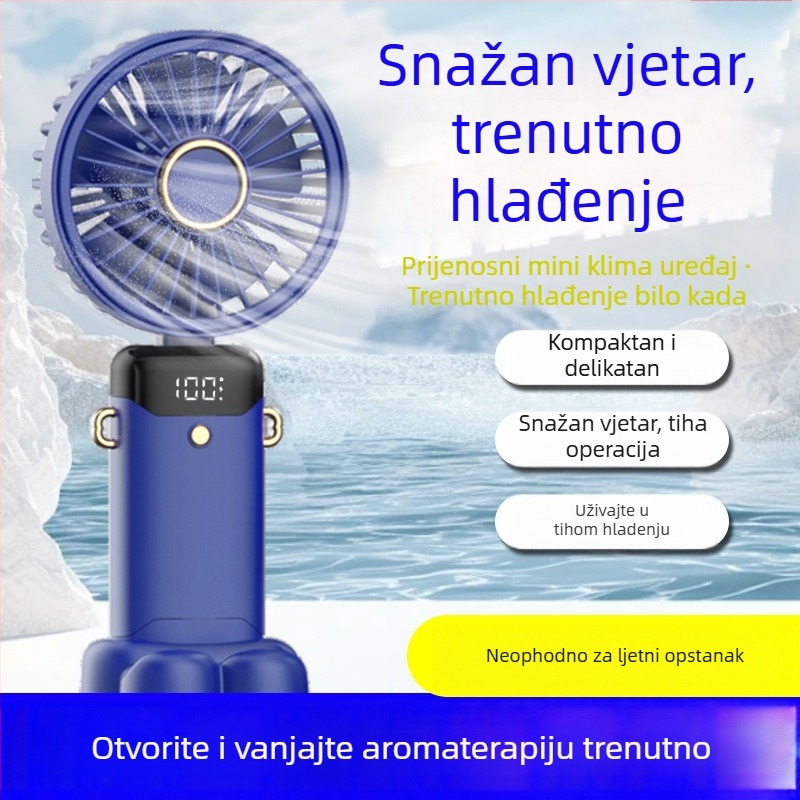 Ručni ventilator, PP materijal, tih, za studente, putovanja, ured, dom, poslovna putovanja