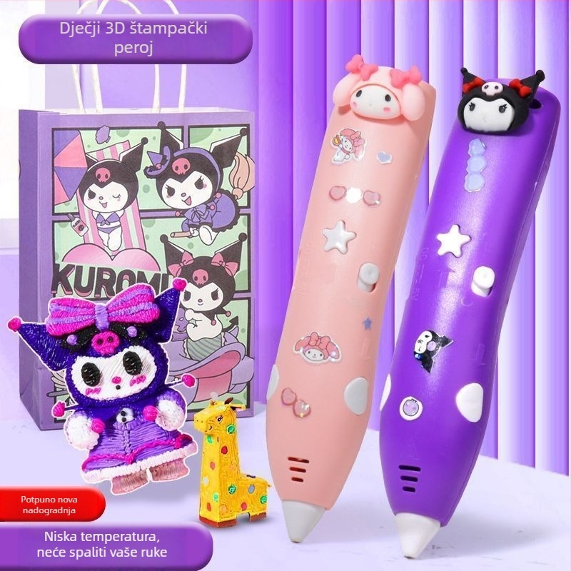 Dječja 3D pisaća olovka s niskom temperaturom i vrhom s četkom