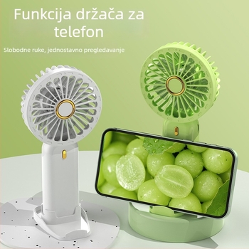 USB ručni ventilator, mini prijenosni za stolno korištenje i na otvorenom, s ugrađenom baterijom, prilagodljiv poklon