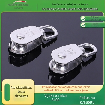Kotač od nehrđajućeg čelika 304 — jednostruki i dvostruki kolotur za dizanje s žičanim uže