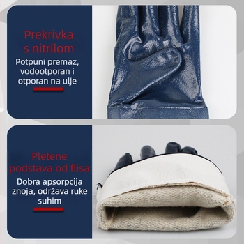 Nitrilne zaštitne rukavice za zavarivanje, otporne na ulje, protuklizne, otporne na habanje, otporne na rezanje, težina 130 g