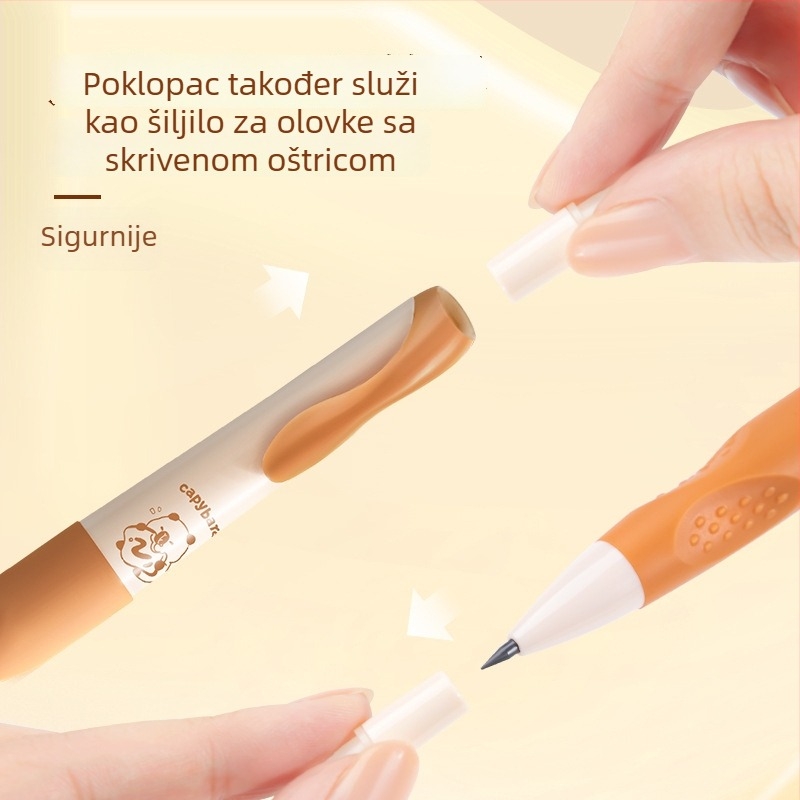 Mehanička olovka za učenike s karikaturalnim dizajnom za korekciju držanja tijela, automatsko pomicanje grafita, izdržljiva, u kutiji