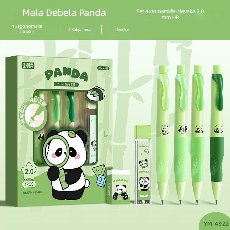Mehanička olovka za učenike s karikaturalnim dizajnom za korekciju držanja tijela, automatsko pomicanje grafita, izdržljiva, u kutiji