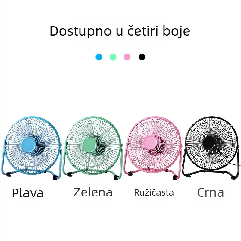 USB stolni ventilator s brushless motorom, dvije brzine, šum ispod 36 dB, bez ugrađene baterije