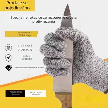 Jednokratne rukavice otporne na rezanje razina 5, protuklizne, otporne na habanje, za suhu radnu