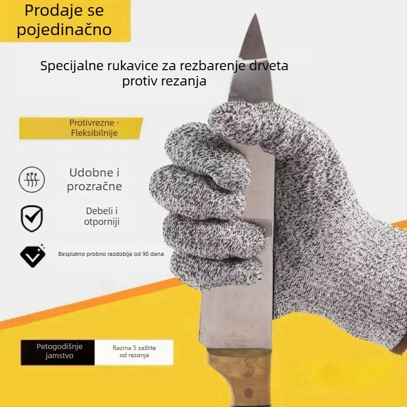 Jednokratne rukavice otporne na rezanje razina 5, protuklizne, otporne na habanje, za suhu radnu