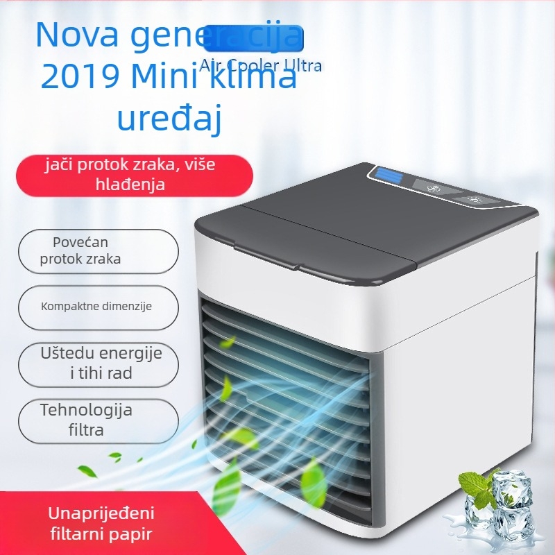 USB mini ventilator za hlađenje zraka, prijenosni stolni s 6 lopatica, četkasti motor, 3 brzine, 20W