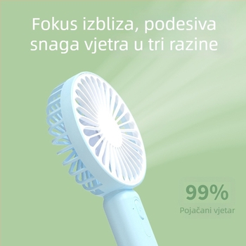 USB punjivi stolni i ručni ventilator, tih rad, snažan protok zraka, držač za telefon, idealan dar studentima