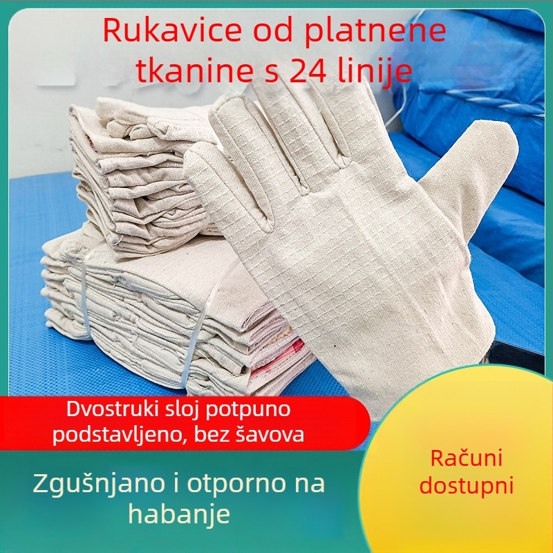 Platnene rukavice za zavarivanje – protuklizne, otporne na habanje, dvostrukog sloja, za električno zavarivanje