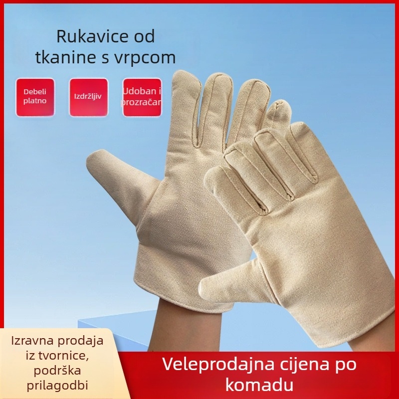 Industrijske kanvas rukavice za industrijsku upotrebu — otporne na rezanje, zaštita za strojogradnju, brodogradnju, metalurgiju, šumarstvo i luke