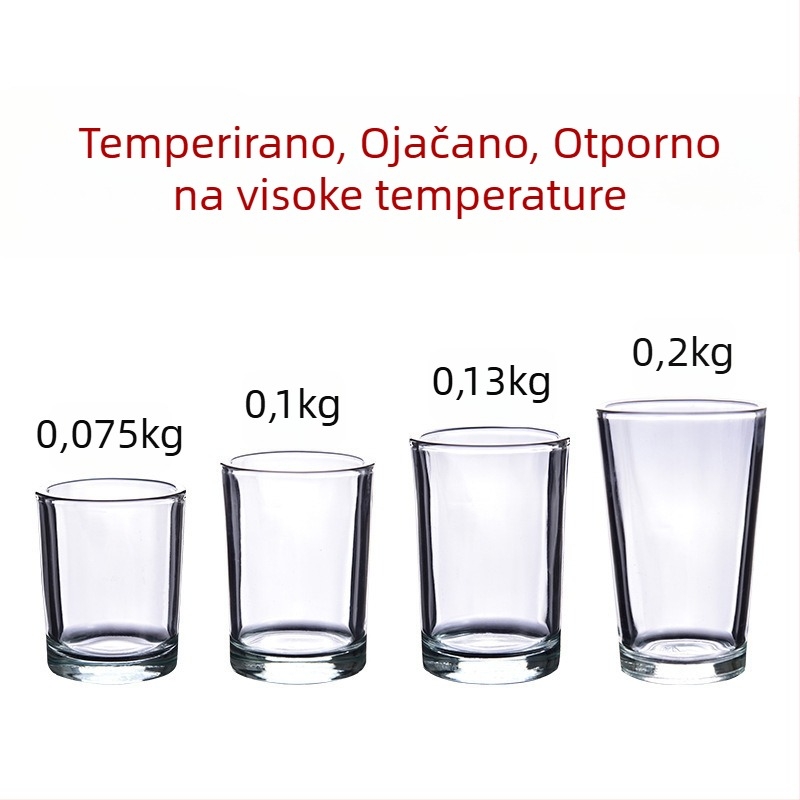 Set čaša za alkoholna pića od kaljenog stakla – jednostavan stil, kapacitet 1000 ml i više