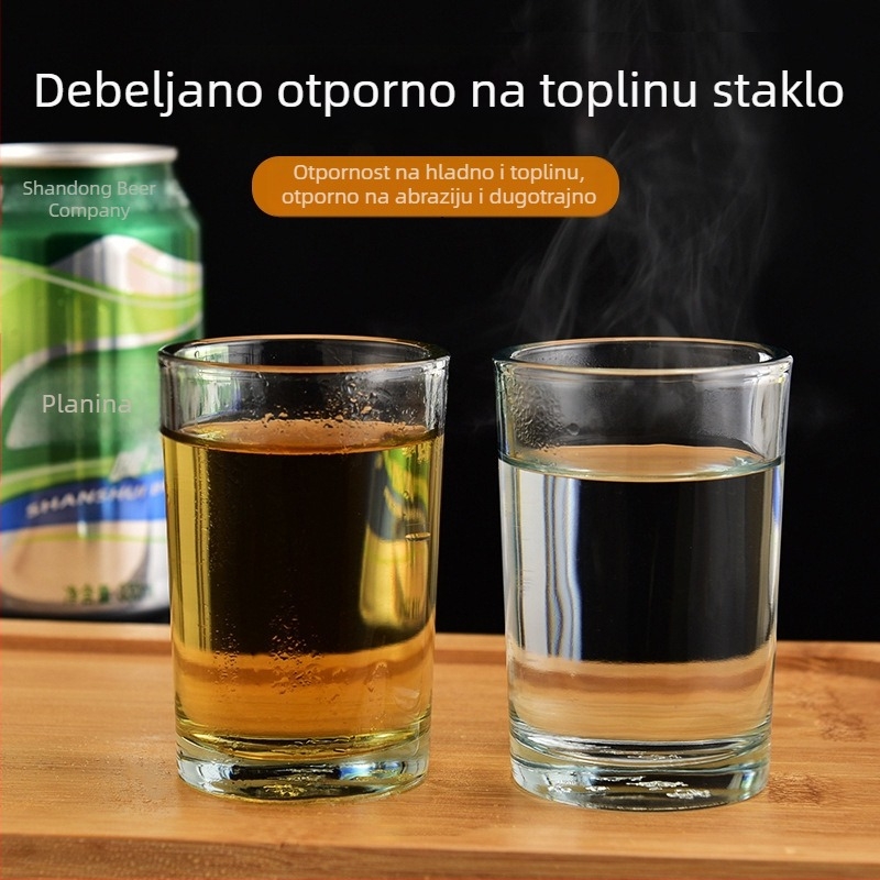 Set čaša za alkoholna pića od kaljenog stakla – jednostavan stil, kapacitet 1000 ml i više
