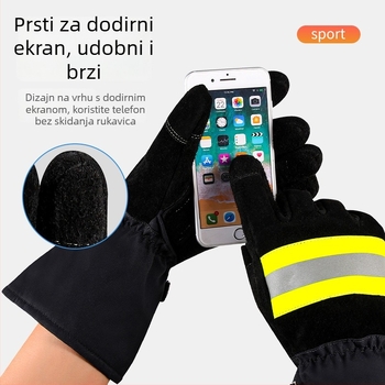 Vatrogasne rukavice s vatrootpornom tkaninom, toplinska izolacija, protuklizne i otporne na habanje, kompatibilne s dodirnim zaslonom
