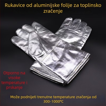 Rukavice od aluminijske folije za zavarivanje - Otporne na visoke temperature, izolacija za pet prstiju, izdržljive