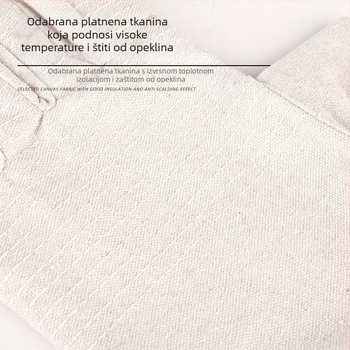 Platnene zavarivačke rukavice, ojačane dvostruko složene, 24 redova šivanja, oklopna tkanina, toplinska izolacija