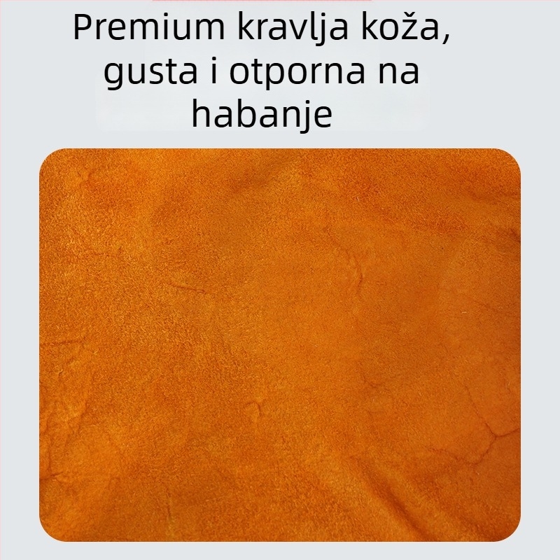 Zavarivačke rukavice Finder/Discoverer, debelih i otpornih na habanje, nubuk koža od teleće + platno, za zavarivanje, zaštita ruku
