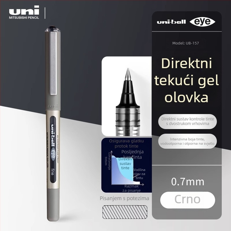UB-157 rollerball olovka, plastično kućište, tekuće mastilo, serija Uni Mitsubishi