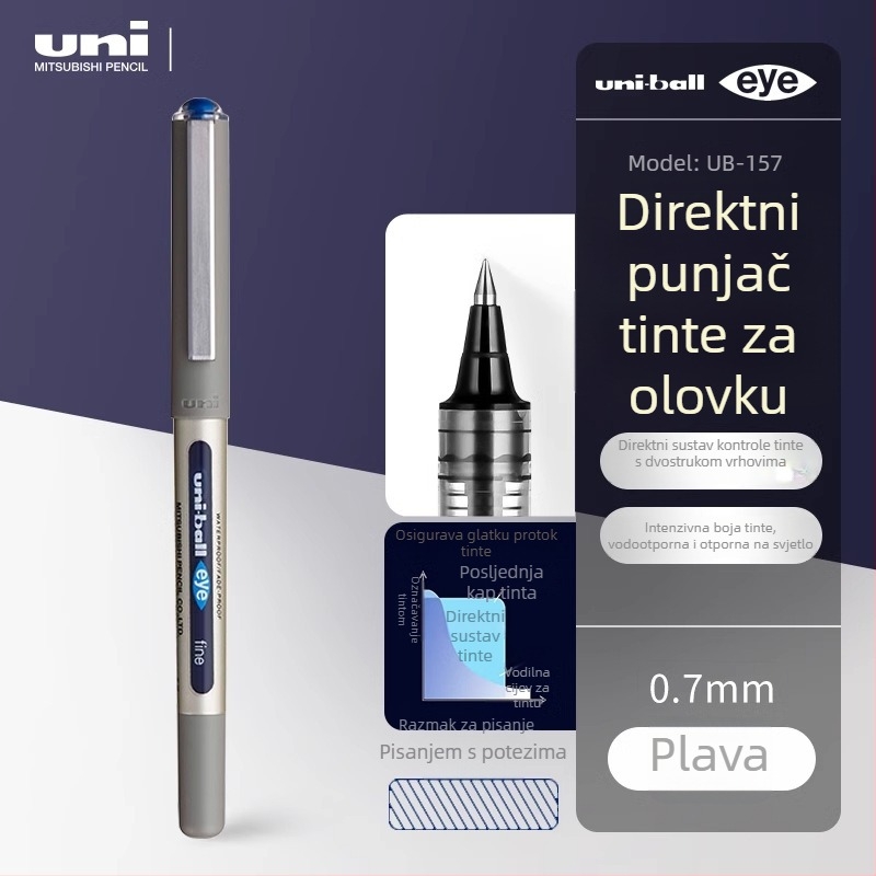 UB-157 rollerball olovka, plastično kućište, tekuće mastilo, serija Uni Mitsubishi