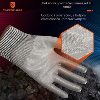Najlonske rukavice otporne na rez za rad na gradilištu, otporne na habanje