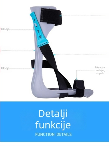 Orteza za korekciju foot drop uz potporu gležnja i stopala — model 2211, Nylon, 200 komada, 12 mjeseci garancije