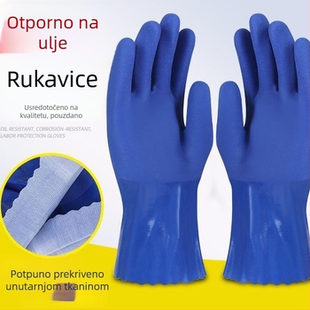 Gumene radne rukavice s protukliznom, otporne na habanje, vodootporne, otporne na ulje, otporne na kiseline i lužine