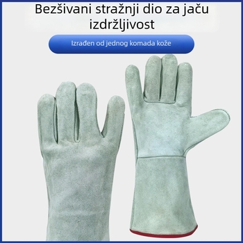 Rukavice za zavarivanje od dvostruke kravlje kože, zaštita pri zavarivanju, prilagodljive/otiske