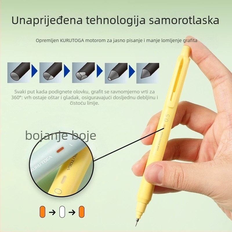 Mitsubishi Uni mehanička olovka s mehanizmom samorotirajućeg grafita, Ice Cream limitirana edicija, model M3/M5-KS, promjer grafita 0,3/0,5 mm, plastično kućište