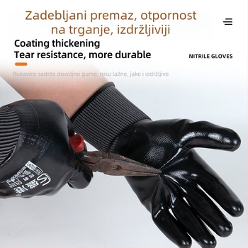 Rukavice za zaštitu ruku s cijelim nitrilnim premazom, otporne na habanje, vodootporne, otporne na ulje, otporne na probijanje, za građevinske poslove i popravak strojeva