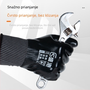 Rukavice za zaštitu ruku s cijelim nitrilnim premazom, otporne na habanje, vodootporne, otporne na ulje, otporne na probijanje, za građevinske poslove i popravak strojeva