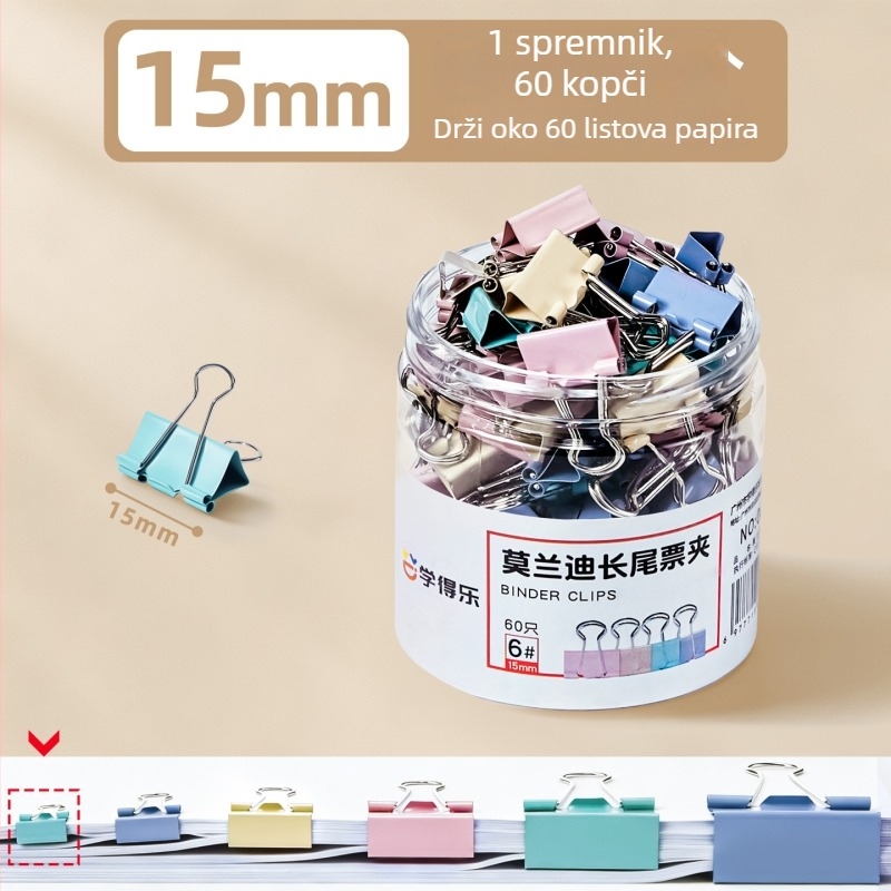 Metalni klip za dokumente – višenamjenski uredski klip za dokumente i fascikle (Brand: Xudele; Material: Metal; Product Type: Binder clip)