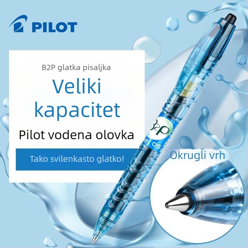 Pilot Baile Baote Bottle Pen B2P gel olovka, crna/plava, za učenike