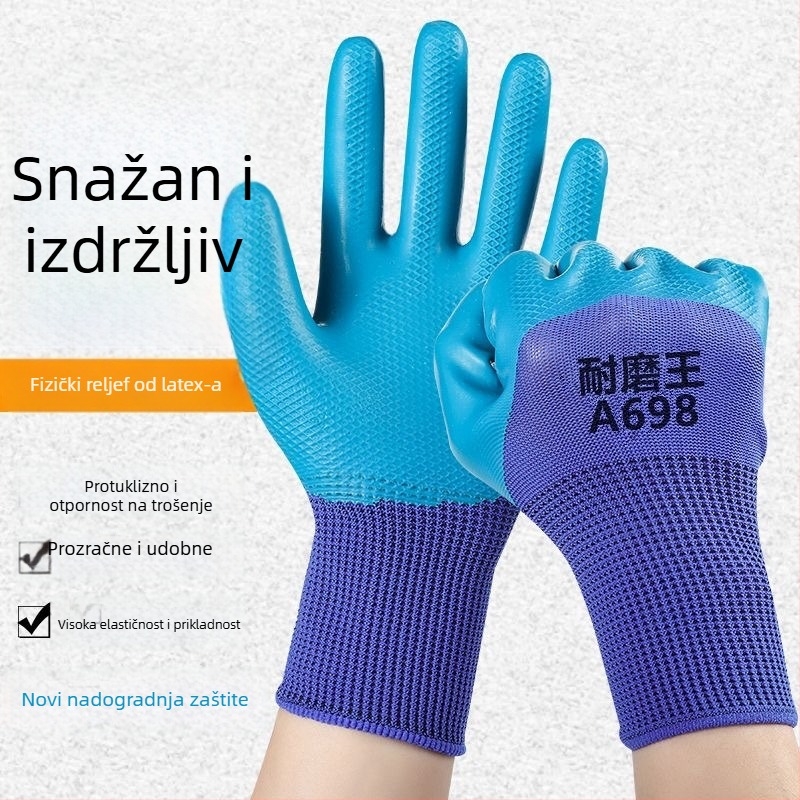 Rukavice za zaštitu na radu, otporne na habanje za građevinske objekte, težina 44, marka Other