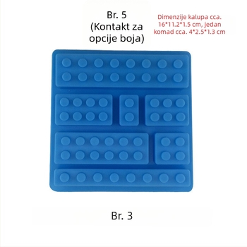 Silikonska kalupa za pečenje s nepravilnim oblikom (Materijal: silikon; Upotreba: pečenje; Pakiranje: pojedinačna OPP ambalaža)
