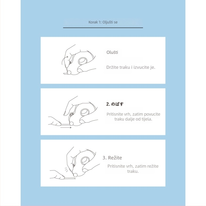 MT2025 Rezač trake – fluorescencijski, otporan na kidanje dekorativni alat za planere i kolaže