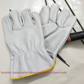 Prilagođene rukavice za zavarivanje od prave kože, duljina 26 cm, višekratne upotrebe, za zavarivanje, brodogradnju i graditeljstvo
