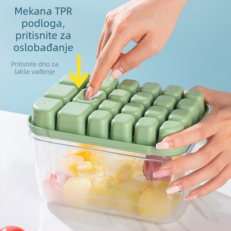 Silikonska forma za ledene kocke – kapacitet 6+16, brzo zamrzavanje, lako demoldiranje