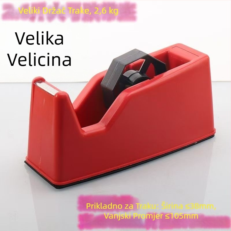 Prozirni dispenzer za ljepljivu traku i držač, PP, za ured, promjer osovine 1.2–1.8 cm, širina trake do 28 mm