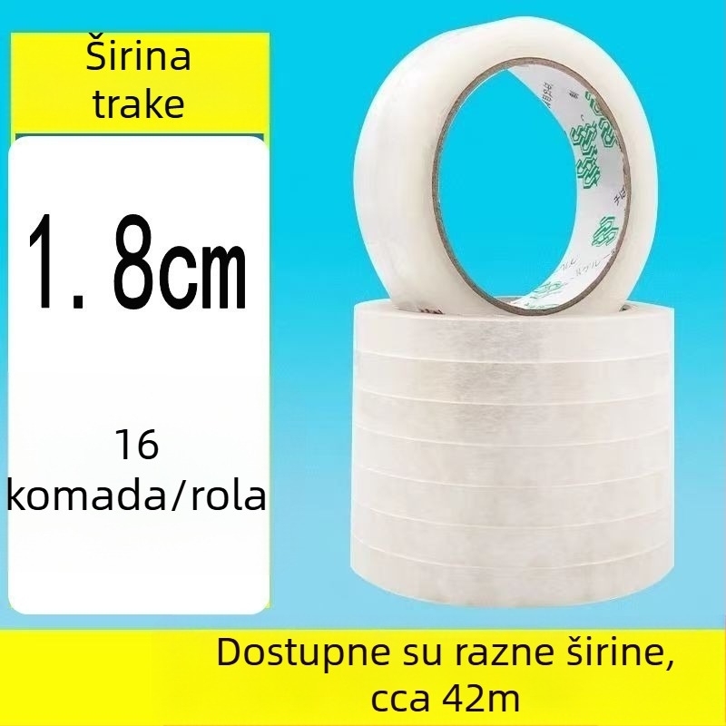 Prozirni dispenzer za ljepljivu traku i držač, PP, za ured, promjer osovine 1.2–1.8 cm, širina trake do 28 mm