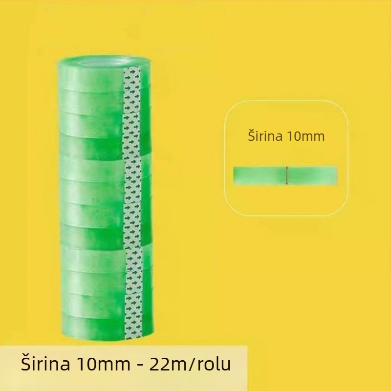 Prozirni dispenzer za ljepljivu traku i držač, PP, za ured, promjer osovine 1.2–1.8 cm, širina trake do 28 mm