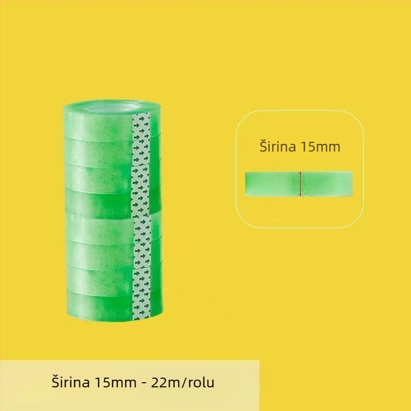 Prozirni dispenzer za ljepljivu traku i držač, PP, za ured, promjer osovine 1.2–1.8 cm, širina trake do 28 mm