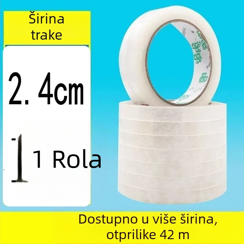 Prozirni dispenzer za ljepljivu traku i držač, PP, za ured, promjer osovine 1.2–1.8 cm, širina trake do 28 mm
