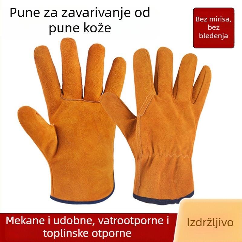 Taodun rukavice za zavarivanje od kože goveda – visoka temperatura otpornost, zaštita od opekotina, toplinska izolacija, otporne na habanje, za zavarivanje i mehaničku obradu
