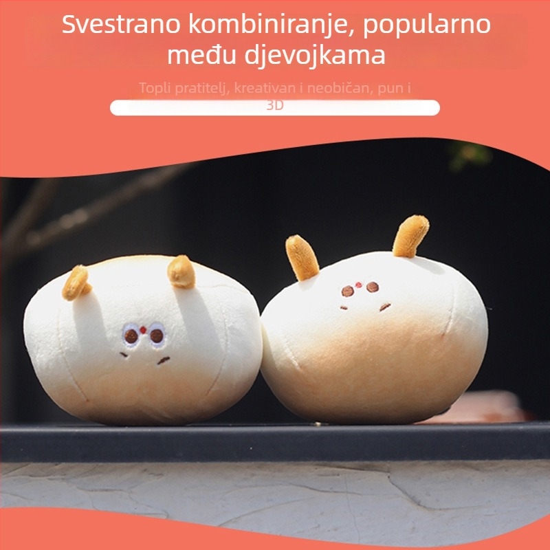 Plišana lutkica za privjesak i torbicu, životinjski stil, kratak pliš, punilo PP pamuk, prilagođeno prema crtežu, za djecu 4–6 godina